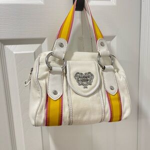 Roberto Cavalli  White Canvas Bag! Beautiful and rare!!!